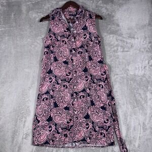 Tommy Hilfiger Women's Paisley Sleeveless Dress Size 4 Colorful Boho Chic